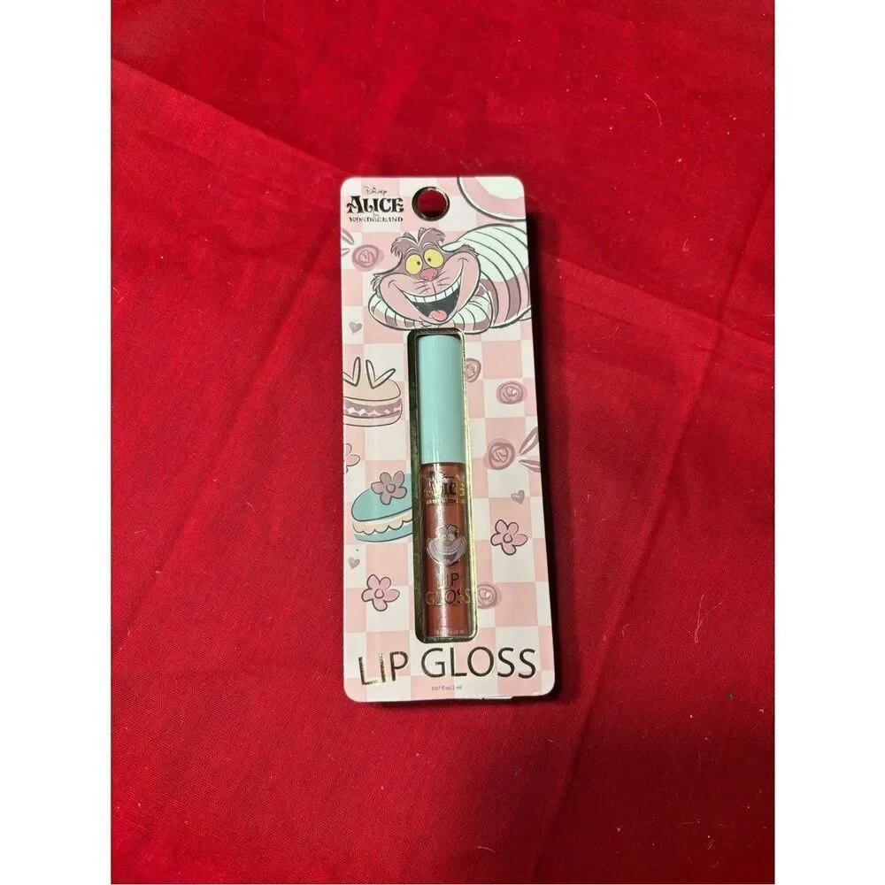 New Disney Alice in Wonderland Pink Lip Gloss Set of 4